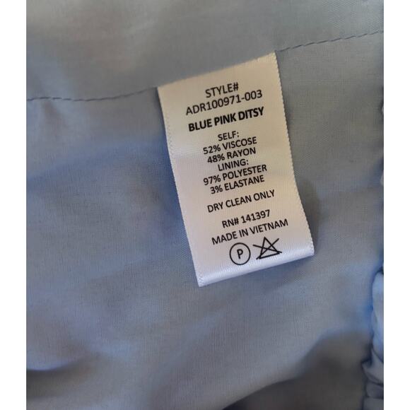 ASTR The Label Blue Pink Ditsy Floral Off-Shoulder Ruched Mini Dress Size M - Picture 8 of 8